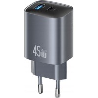 Сетевое зарядное Usams CC290 T66 45W GaN (черный)