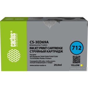 Картридж CACTUS CS-3ED69A (аналог HP 712 3ED69A) Картридж CACTUS CS-3ED69A (аналог HP 712 3ED69A)