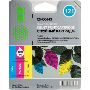 Картридж CACTUS CS-CC643 (аналог HP 121 (CC643HE)) Картридж CACTUS CS-CC643 (аналог HP 121 (CC643HE))