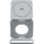 Беспроводное зарядное Magssory Fold Pro 3 в 1 WCH063 (серебристый)