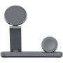 Беспроводное зарядное Magssory Yoga 3 в 1 Charging Station для Apple Qi2 WCH016m (темно-серый)