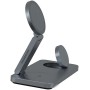Беспроводное зарядное Magssory Yoga 3 в 1 Charging Station для Apple Qi2 WCH016m (темно-серый)