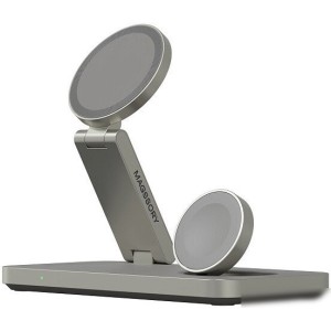 Беспроводное зарядное Magssory Yoga 3 в 1 Charging Station для Apple Qi2 WCH016t (титан)