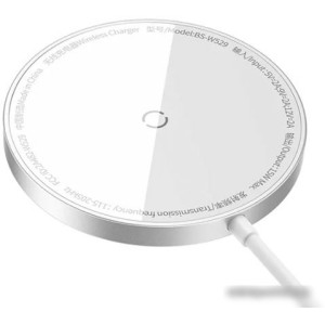 Беспроводное зарядное Baseus Simple Mini3 Magnetic Wireless Charger 15W CCJJ040012 (белый)