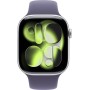Умные часы Apple Watch Series 11 46 мм (алюминиевый корпус, серебристый/фиолетовый туман, спортивный силиконовый ремешок S/M)